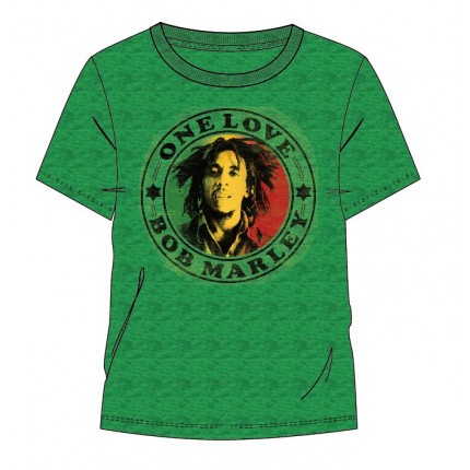 Camiseta Bob Marley One Love adulto manga corta