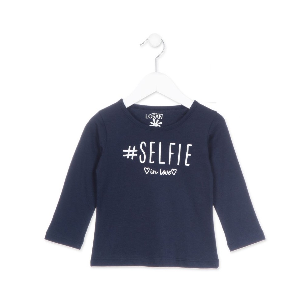 Camiseta Losan Kids niña Selfie infantil manga larga