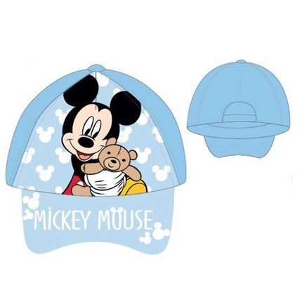 Gorra Mickey bebe niño Disney belcro regulable celeste