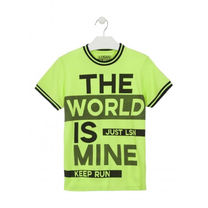 Camiseta Losan The World is Mine niño junior manga corta