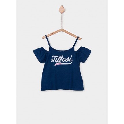 Camiseta Tiffosi Kids Cleo niña junior hombros descubiertos