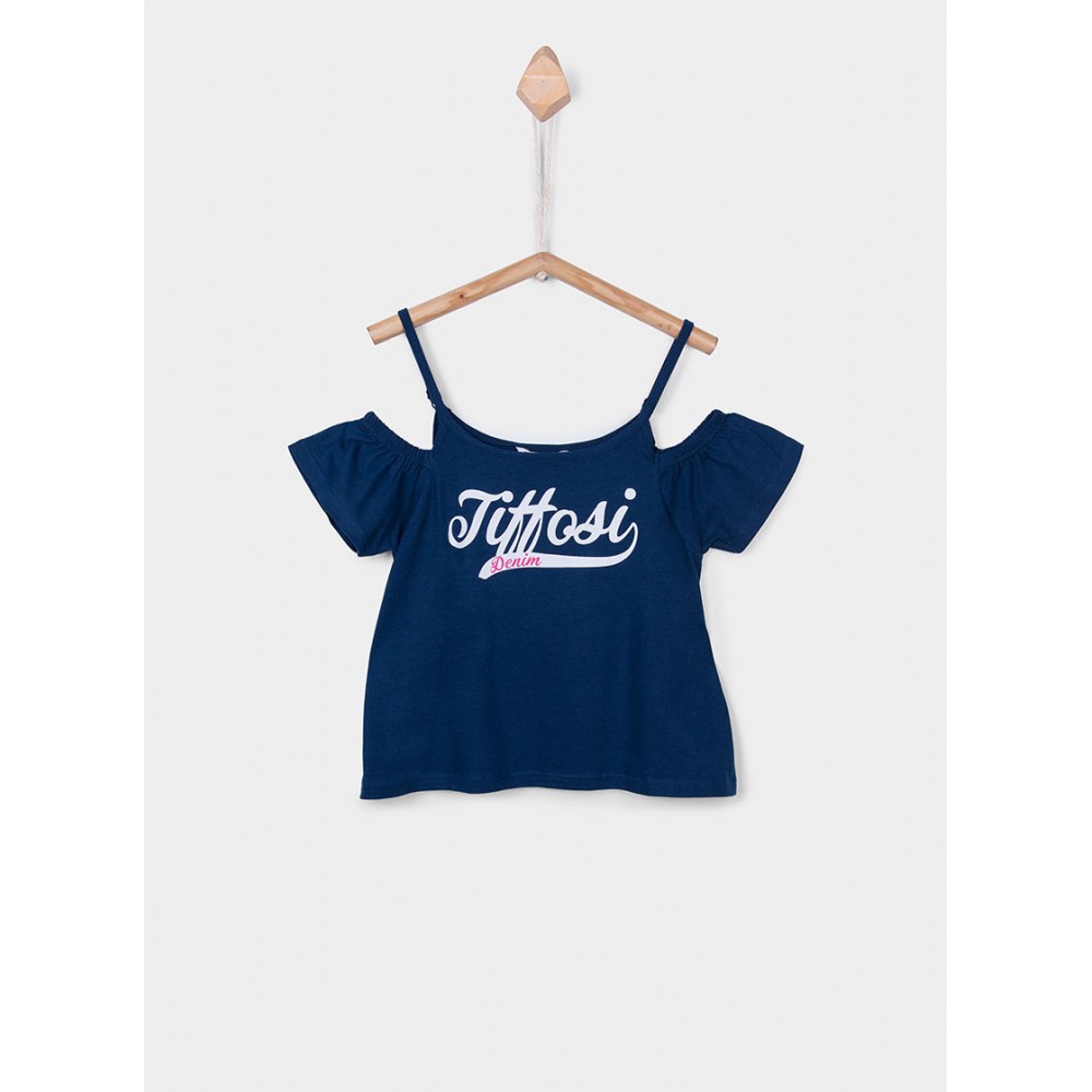 Camiseta Tiffosi Kids Cleo niña junior hombros descubiertos