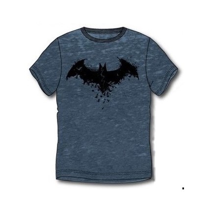 Camiseta Batman adulto lavada manga corta azul
