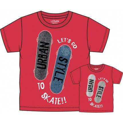 Camiseta Losan Kids niño Skate manga corta