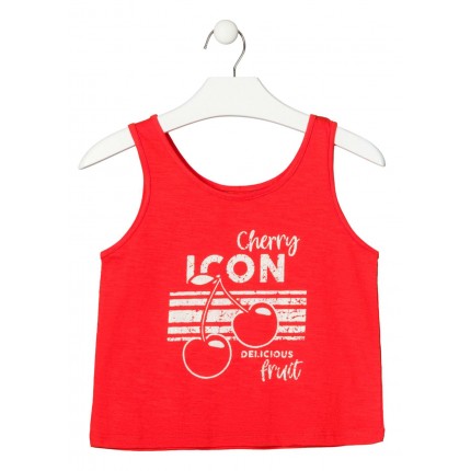 Camiseta Losan niña Cherry Icon tirantes