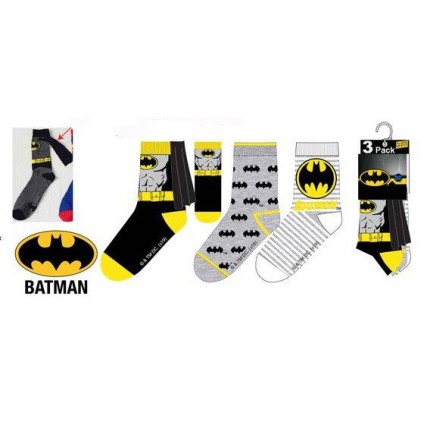 Pack de 3 Calcetines Batman con capa