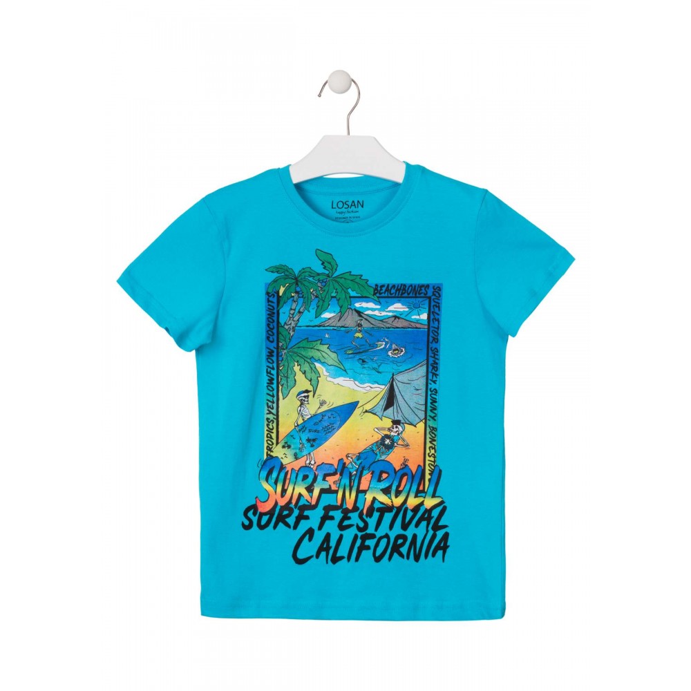Camiseta Losan niño junior Surf Festival California manga corta