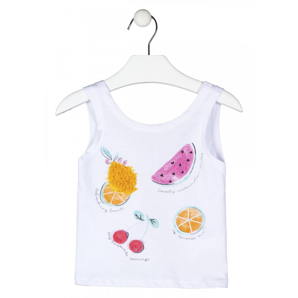 Camiseta Losan Kids niña Fruits tirantes