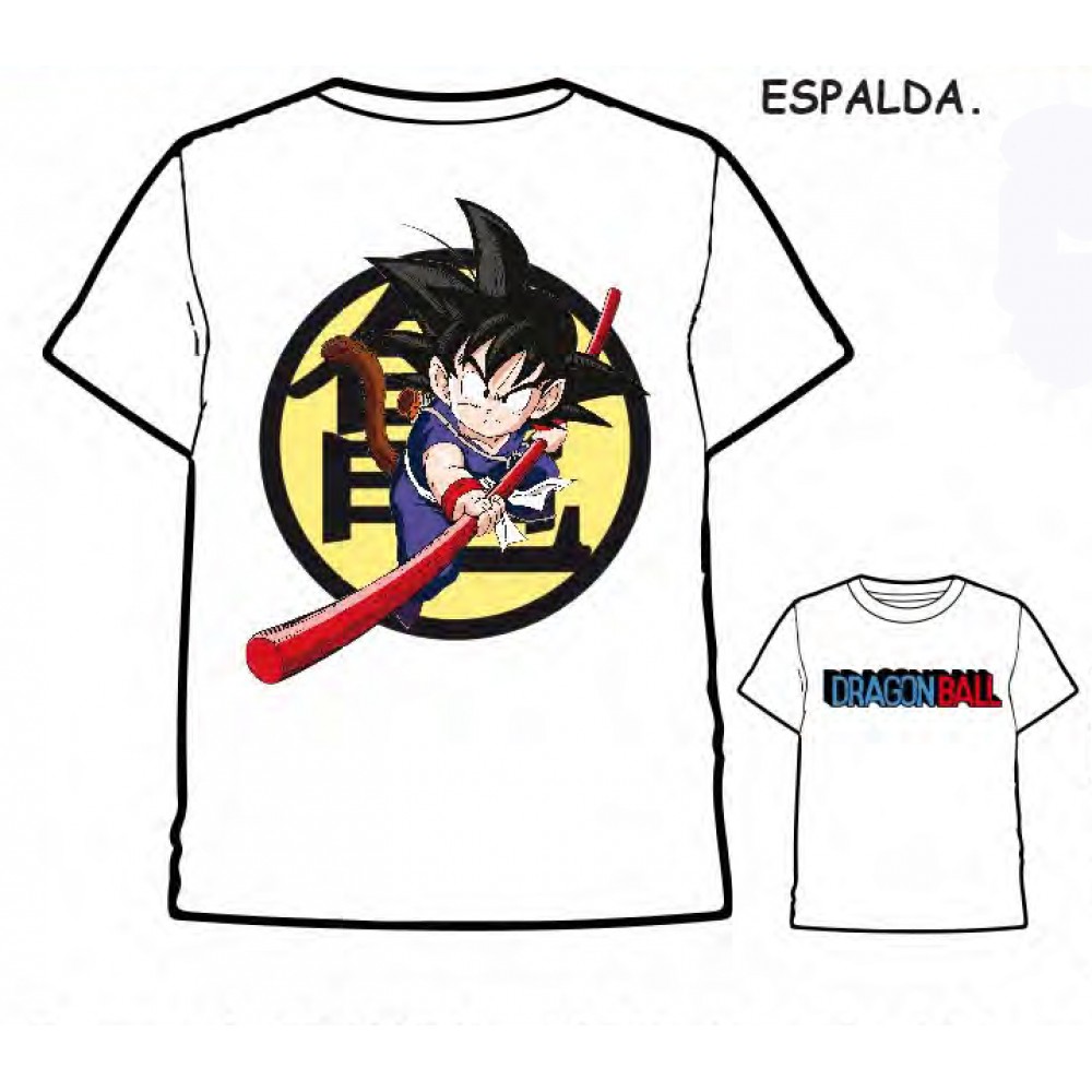 Camiseta Dragon Ball Son Goku Kanji Kame adulto manga corta