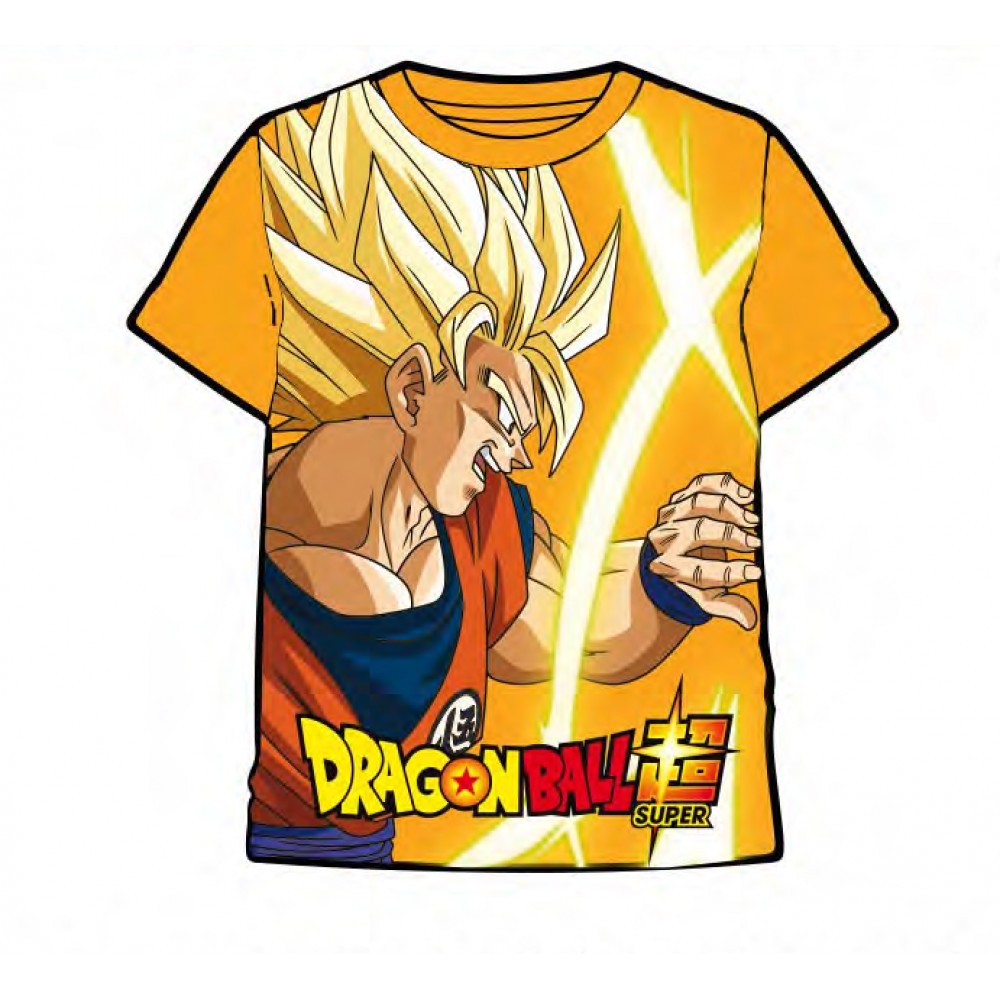 Camiseta Dragon Ball Super Saiyan Goku Manga Corta