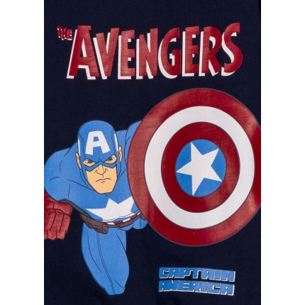 Detalle del dibujo de Sudadera Capitán América Vengadores niño infantil