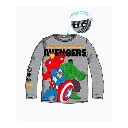 Camiseta Avengers niño manga larga en gris vigore
