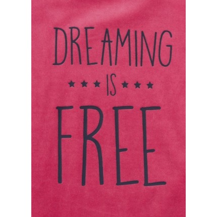 Detalle estampado de Pijama LSN Junior chica Dreaming is Free tundosado