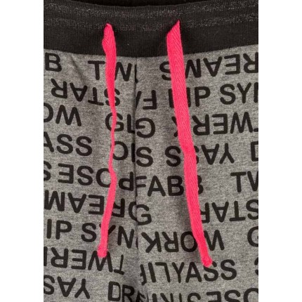 Detalle del cordón de Pantalón Jogging LSN Junior chica con letras estampadas