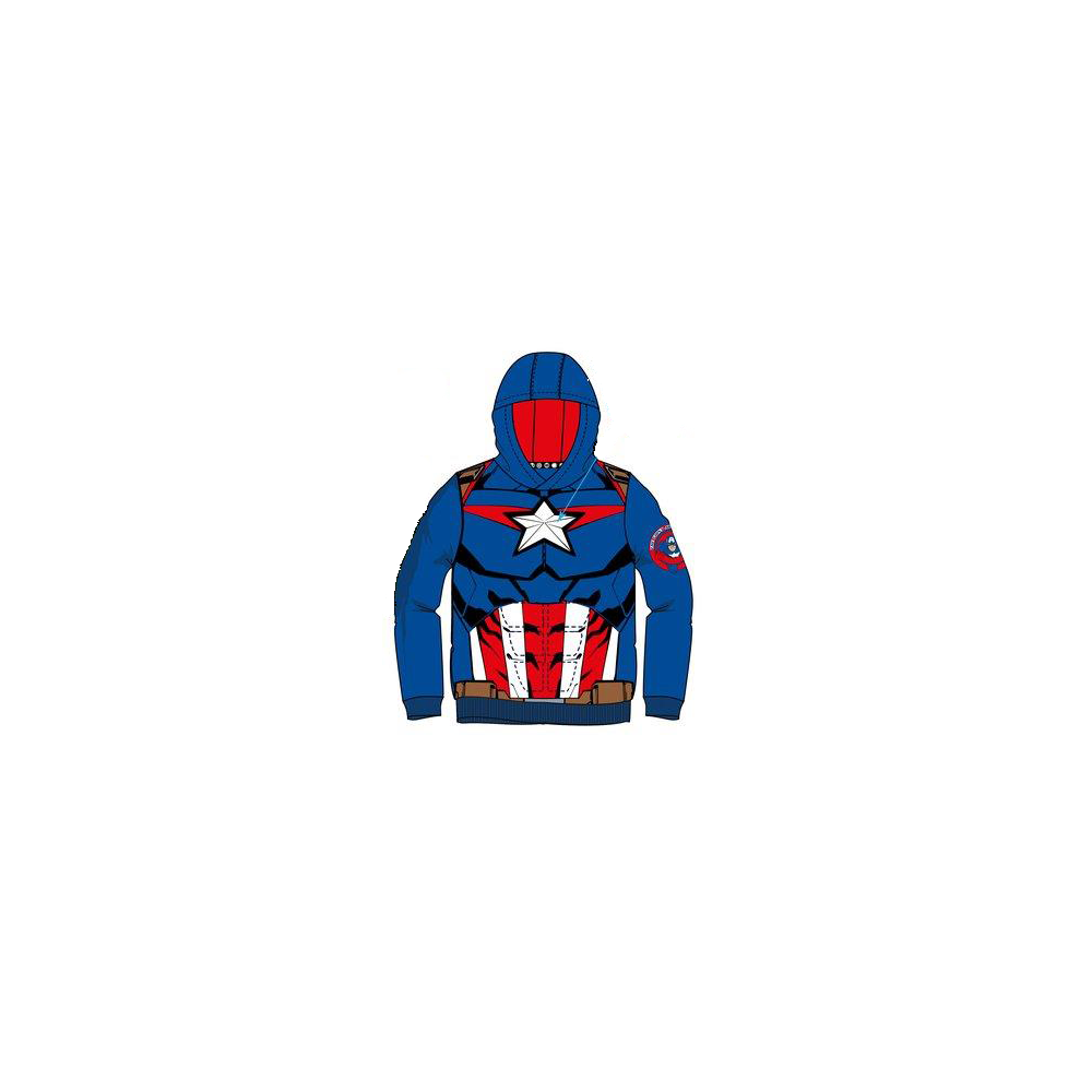 Senador Actualizar Contribuyente Sudadera Capitán América niño Marvel con capucha
