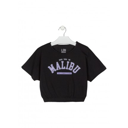 Camiseta LSN chica junior Malibu con bajo elástico