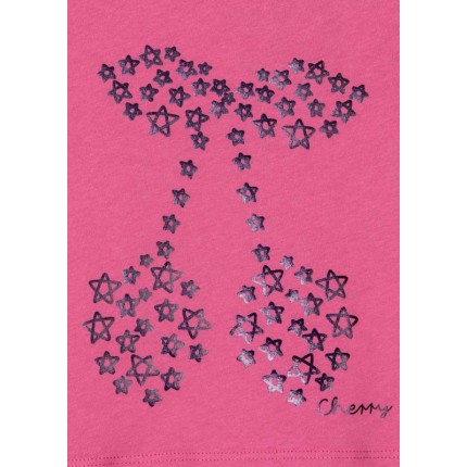 Detalle estampado de Camiseta Losan Kids niña infantil Cherry sin mangas