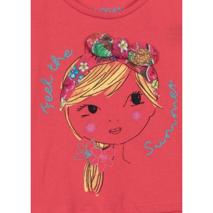 Detalle de Camiseta Losan Kids niña infantil Fruits manga corta