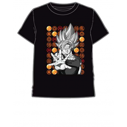 Camiseta Dragon Ball Son Goku Bolas de Dragon niño manga corta