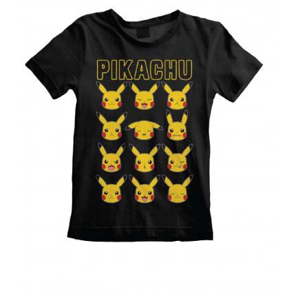 Camiseta Pikachu Caras Pokémon Adulto manga corta