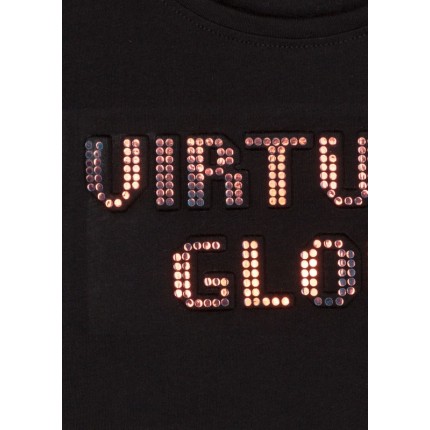 Detalle de Camiseta LSN chica Virtual Glow con print manga corta