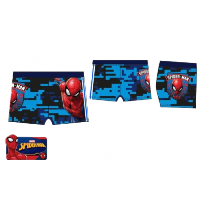 Bañador Bóxer Spider-man niño con bandas en color azul
