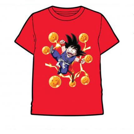 Camiseta Dragon Ball Goku Bolas de Dragon niño manga corta