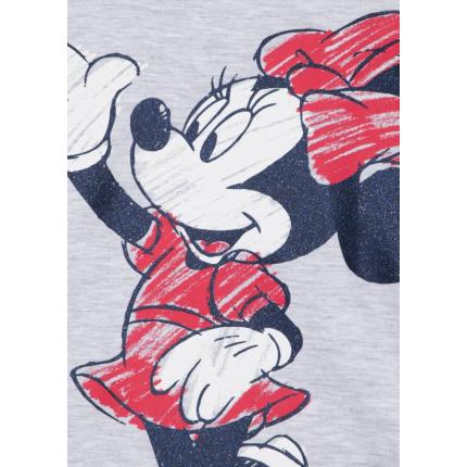 Detalle dibujo de Camiseta Minnie Mouse niña infantil Disney manga larga