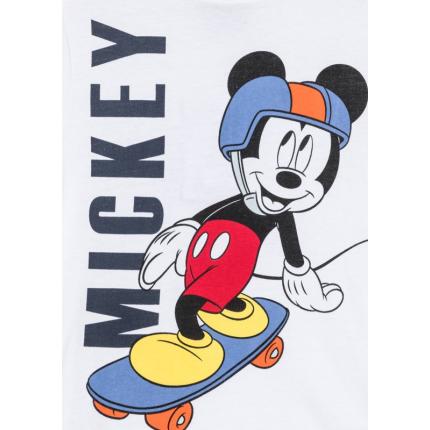 Detalle estampado de Camiseta Mickey Mouse niño infantil Disney con print manga larga