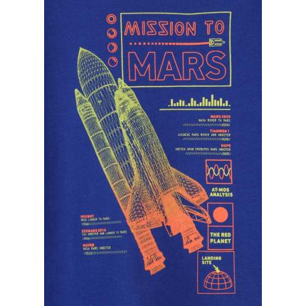 Detalle estampado de Camiseta Losan niño Mission to Mars infantil manga larga