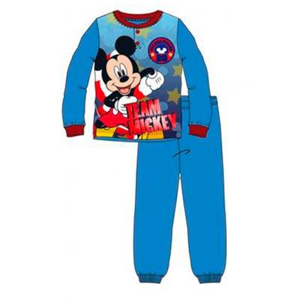 Pijama Mickey Disney niño infantil manga larga en azul medio