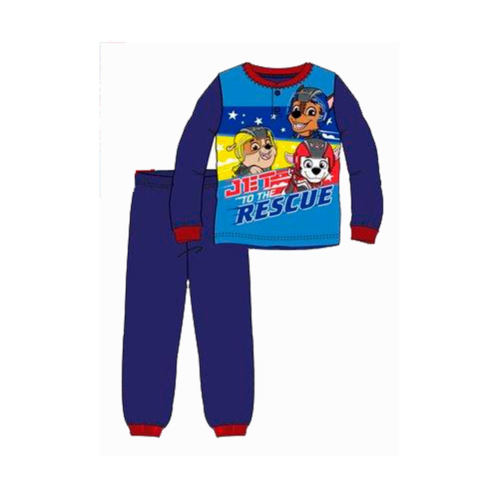 Pijama Paw Patrol niño infantil larga en azul marino Patrulla Canina Rubble Marshall