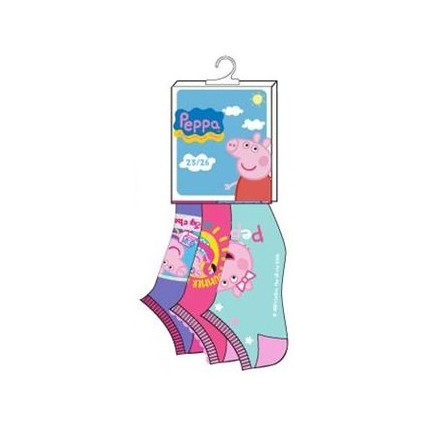 Pack de 3 calcetines Peppa Pig niña cortos invisibles