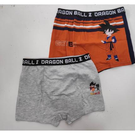 Detalle Bóxer Dragon Ball pack de 2 naranja y gris