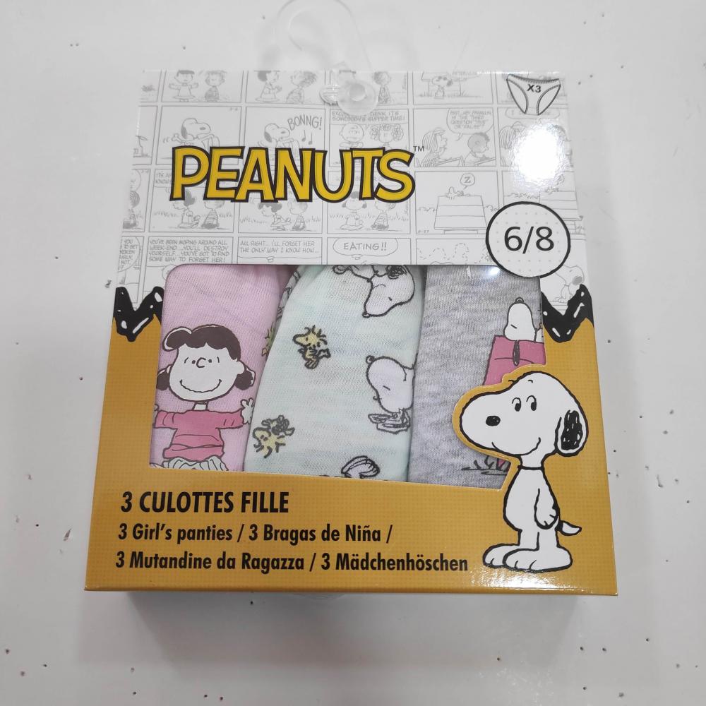 Braguitas Snoopy niña pack 3