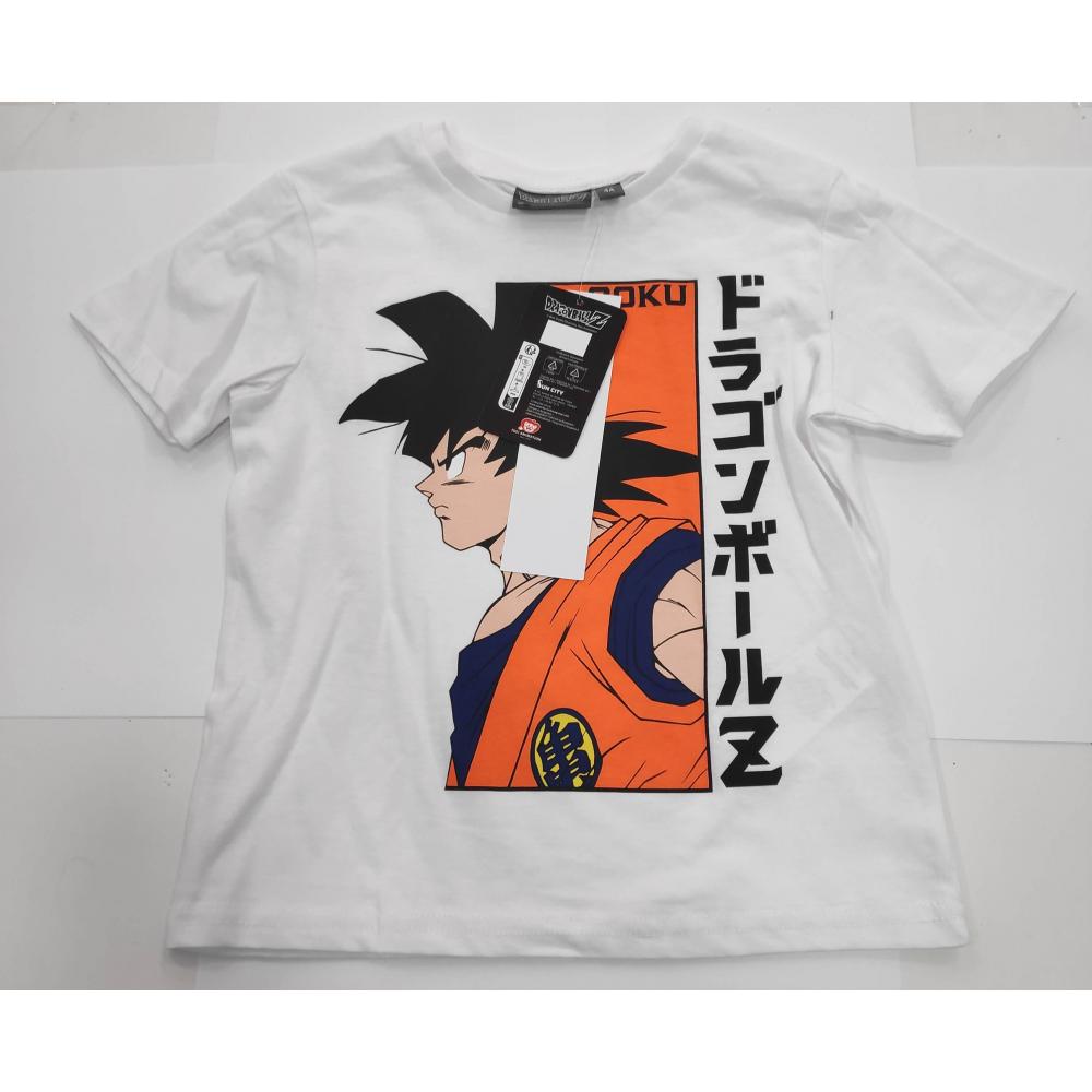 Camiseta Dragon Ball Super Saiyan manga corta en blanco