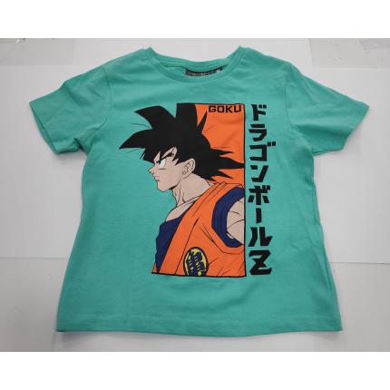 Camiseta Dragon Ball Super Saiyan manga corta en verde agua