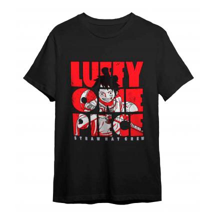 Camiseta One Piece Luffy STRAW HAT CREW! manga corta adulto